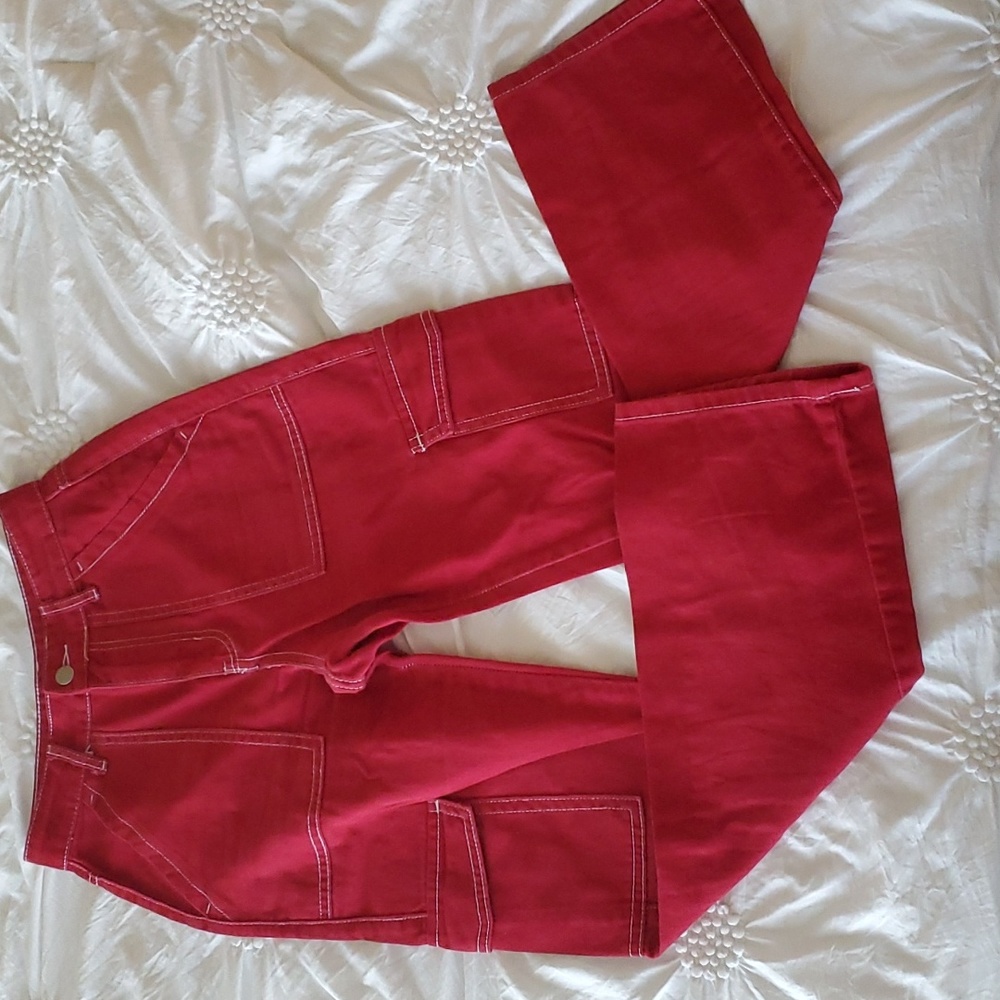 Shein Red Jeans